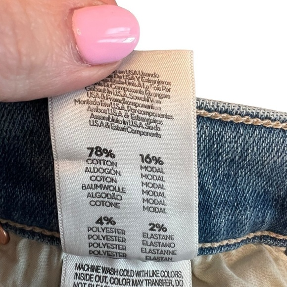 Mother - NWT The Mid Rise Dazzler Straight Ankle Fray Riding The Cliffside Sz 25 - Picture 12 of 14